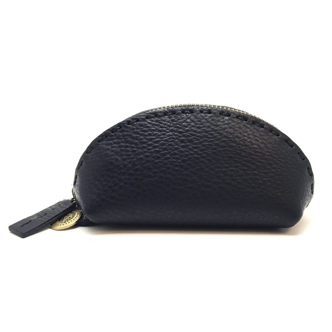 Clutch  aus Glattleder, schwarz